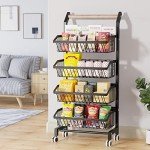 4-Tier Rolling Snack and Fruit Storage Cart