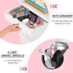 3-Tier Rolling Utility Cart with Removable Drawer