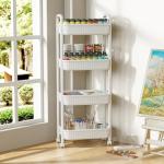 4-Tier Rolling Utility Cart with Locking Wheels