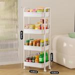 4-Tier Rolling Utility Cart with Locking Wheels