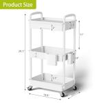 Sorgion 3-Tier Rolling Cart Organizer - White