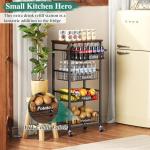 5-Tier Rolling Kitchen Organizer with Pull-Out Baskets