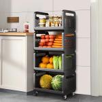 Pasocel 4-Tier Rolling Snack Storage Cart