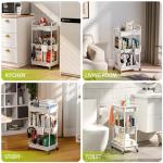 Sorgion 3-Tier Rolling Cart Organizer - White