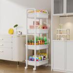 4-Tier Rolling Utility Cart with Locking Wheels