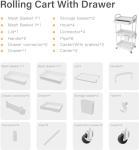 Sorgion 3-Tier Rolling Cart Organizer - White