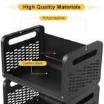 Pasocel 4-Tier Rolling Snack Storage Cart