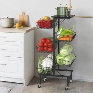6-Tier Rolling Fruit and Vegetable Storage Cart