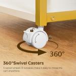 3-Tier White and Gold Bar Cart on Wheels