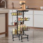 6-Tier Rolling Fruit and Vegetable Storage Cart