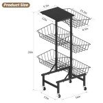 6-Tier Rolling Fruit and Vegetable Storage Cart