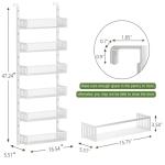 6-Tier Over Door Pantry Organizer with Baskets