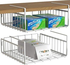 Under Shelf Baskets - White, Set of 2