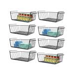 8-Pack Under Shelf Storage Baskets - Black
