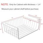 Tebery 2 Pack Under Shelf Wire Storage Baskets