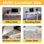 2 Pack Under Desk Hanging Drawers - Clear Acrylic