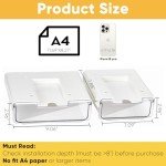 2 Pack Under Desk Hanging Drawers - Clear Acrylic