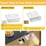 2 Pack Under Desk Hanging Drawers - Clear Acrylic