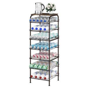 7-Tier Free Standing Water Bottle Organizer Shelf