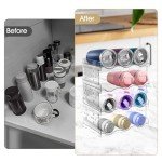 Stackable 4-Tier Water Bottle Organizer Rack