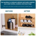 3-Tier Bamboo Water Bottle Organizer for Cabinets