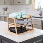 3-Tier Bamboo Water Bottle Organizer for Cabinets