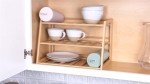 3-Tier Bamboo Water Bottle Organizer for Cabinets