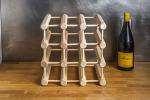 Stackable 12-Bottle Wood Wine Rack Storage