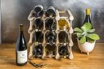 Stackable 12-Bottle Wood Wine Rack Storage