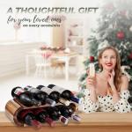 Acacia Wooden Wine Rack for 8 Bottles