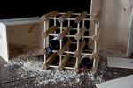 Stackable 12-Bottle Wood Wine Rack Storage