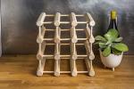 Stackable 12-Bottle Wood Wine Rack Storage