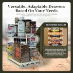 Adjustable Pull-Out Spice Rack Organizer - Cream