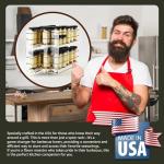 Vertical Mounted Spice Rack with 3 Drawers