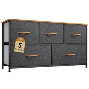5-Drawer Fabric Tower Dresser for Organized Spaces