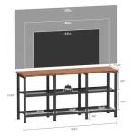 Rustic Brown 3-Tier TV Stand and Media Console