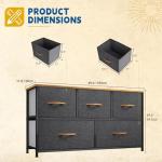 5-Drawer Fabric Tower Dresser for Organized Spaces