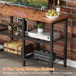 Rustic Brown 3-Tier TV Stand and Media Console