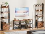 Rustic Brown 3-Tier TV Stand and Media Console