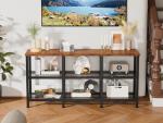 Rustic Brown 3-Tier TV Stand and Media Console