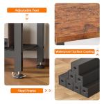 Rustic Brown 3-Tier TV Stand and Media Console