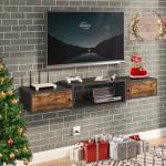 Modern Floating TV Stand with Power Outlet - 55