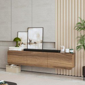 Stylish Floating TV Stand for 75 Inch TVs
