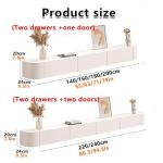 Modern Floating TV Stand with Storage Drawers