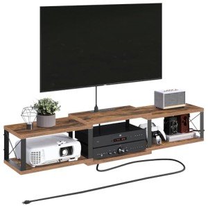 Wall-Mounted Floating TV Stand with Storage