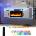 Modern Floating TV Stand with LED Light, 70