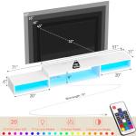71'' White Floating TV Stand with LED Lights