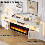 Modern Floating TV Stand with LED Light, 70