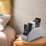 PU Leather Remote Control Holder with 5 Compartments