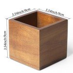 Acacia Wood Remote Control Holder Caddy